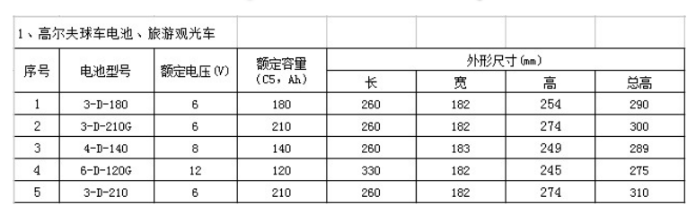 骆驼高尔夫球车及电动游览车电池(图2)